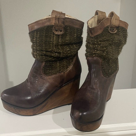 Bed Stu Bruges Slouch Wedge Brown Bootie Womens - Picture 9 of 13